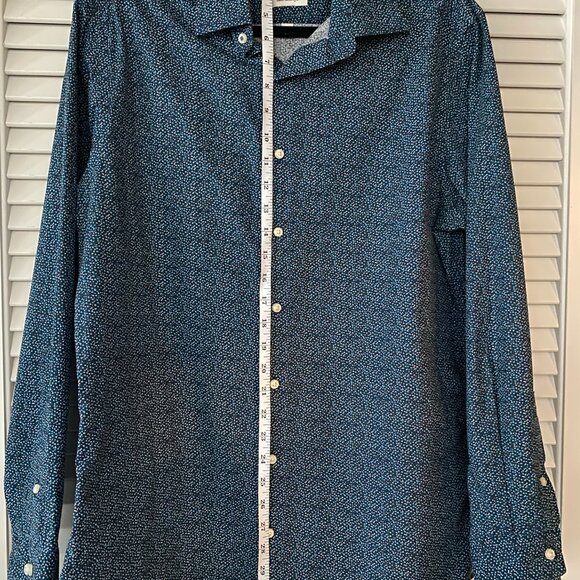 Ben Sherman Button Down Shirt, Blue, Size L - Picture 3 of 4